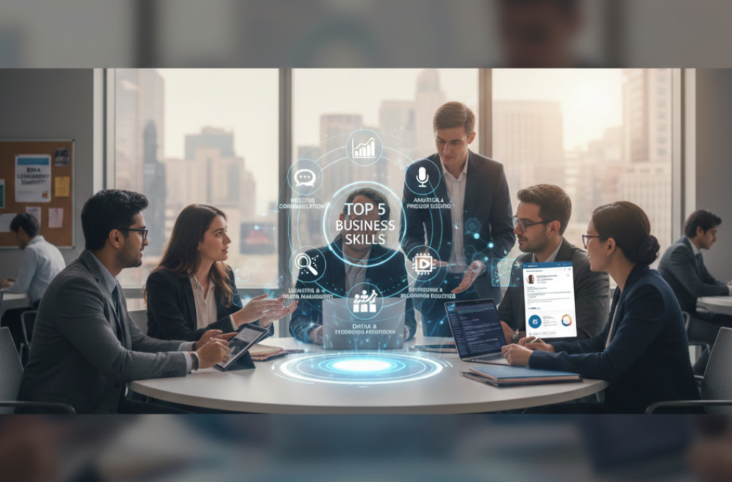 BBA students developing essential business skills for career growth