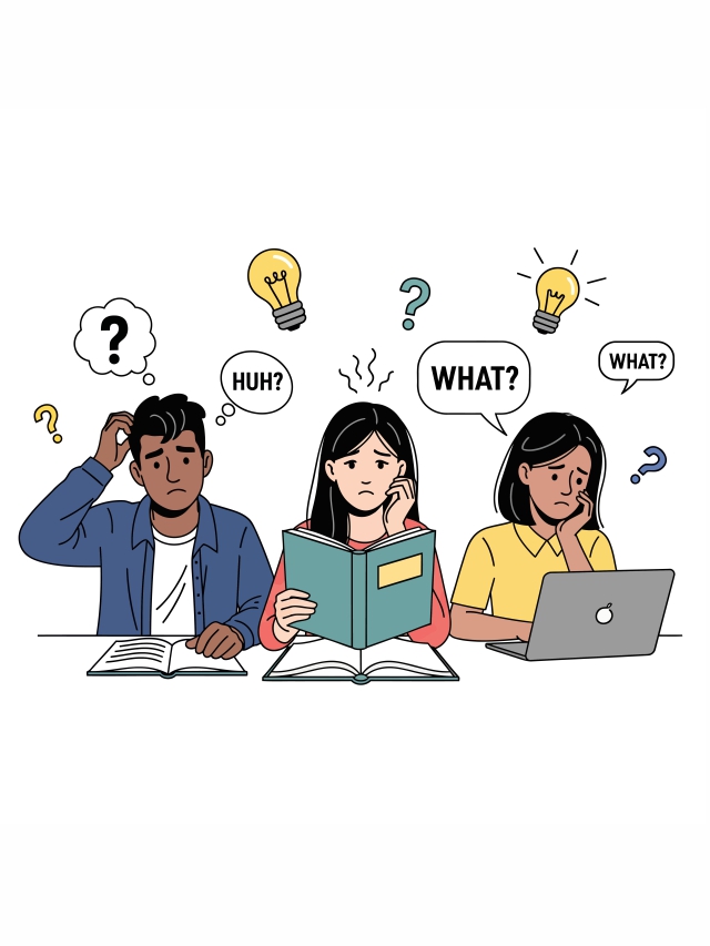 Confused student exploring the best career course options